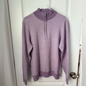 Vineyard Vines Men's Lavender 1/2 Zip 100% Wool Sweater